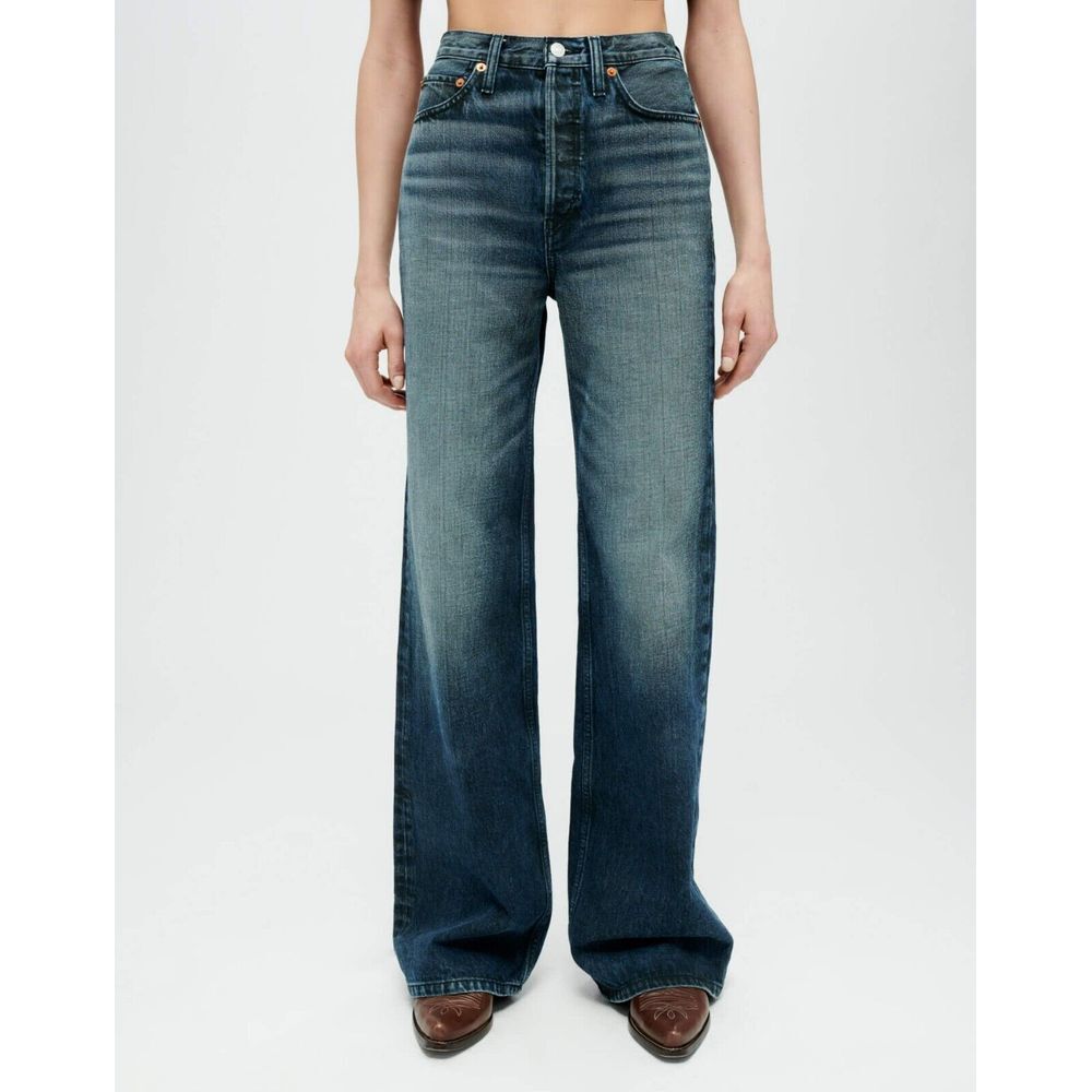 RE/DONE Women's 70s‎ Ultra High Rise Wide Leg in Midnight Size 27